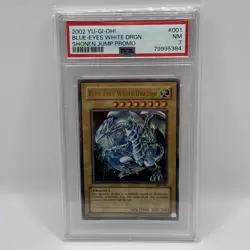Yu-Gi-Oh Blue-Eyes White Dragon JMP-001 Ultra Rare Shonen Jump 2002 PSA 7 NM - Image 1