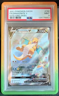Dragonite V (Alternate Full Art) 192/203 SWSH07: Evolving Skies Holo - Image 1