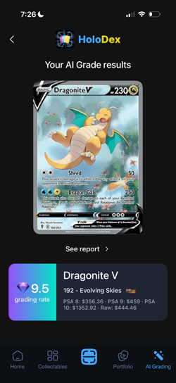 Dragonite V (Alternate Full Art) 192/203 SWSH07: Evolving Skies Holo - Image 2