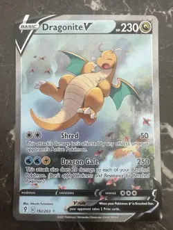Dragonite V (Alternate Full Art) 192/203 SWSH07: Evolving Skies Holo NM - Image 1