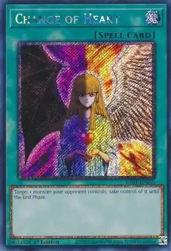 Yugioh! Change of Heart - RA01-EN050 - Platinum Secret Rare - 1st Edition Near M - Image 1