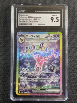 Pokemon Card CGC 9.5 Mint+ Espeon Terastal Festival Japanese 211/187 SAR - Image 1