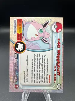 Topps Wigglytuff #40 Black Label TV Animation Edition 1999 Pokemon Holographic - Image 2