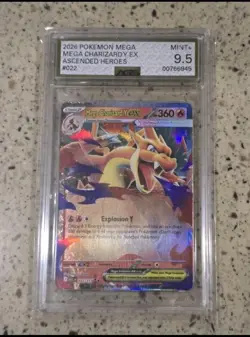 Pokemon TCG Ascended Heroes Mega Charizard Y ex dbl rare 022/217 English AGS 9.5 - Image 1