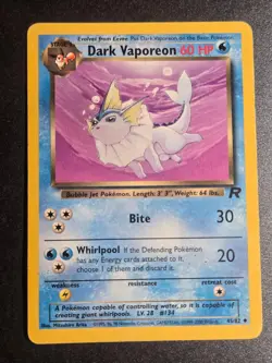 Dark Vaporeon 45/82 HP Team Rocket Uncommon Pokemon Unlimited - Image 1