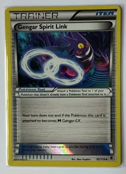 Pokemon Gengar Spirit Link Holo 95/119 XY Phantom Forces Trainer Item 2014 - LP - Image 1