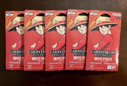 Bandai One Piece Card Game OP-13 Carrying On His Will English 5 Packs - Image 1