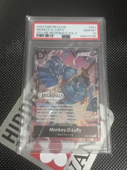 2024 One Piece EN Monkey D. Luffy #091 Offline Regionals VOL. 3 PSA 10 - Image 1