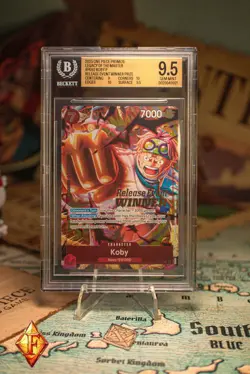 2025 One Piece EN OP12 Release Event Winner Koby #092 BGS 9.5 GEM MINT - Image 1