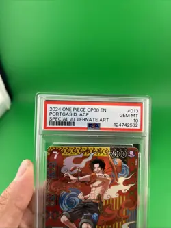 One Piece 2024 OP08-TWO Legends Special Alternate Art #013 Portgas D. Ace PSA 10 - Image 3