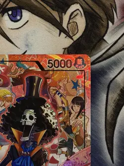 One Piece Card Game Brook OP15-022 Alternate Art Leader Holo English - Image 2