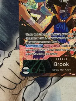 One Piece Card Game Brook OP15-022 Alternate Art Leader Holo English - Image 4