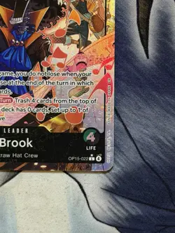 One Piece Card Game Brook OP15-022 Alternate Art Leader Holo English - Image 5