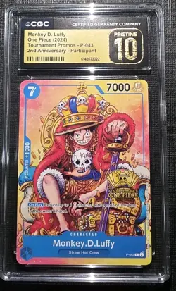 Monkey D. Luffy P-043 2nd Anniversary Participant Promo CGC 10 Pristine | Eng - Image 1