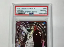 PSA 10 Shanks Manga Alt Art Silver OP09-004 ONE PIECE 3th Anniversary Japanese - Image 5