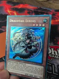 Yu-Gi-Oh TCG JUSH-EN001 Dracotail Lukias Collector's Rare Card 1st Edition - Image 1
