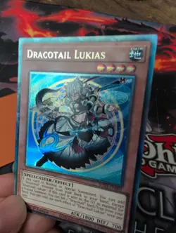 Yu-Gi-Oh TCG JUSH-EN001 Dracotail Lukias Collector's Rare Card 1st Edition - Image 2
