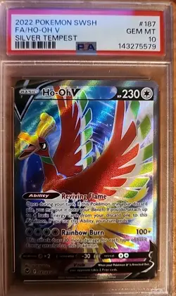 2022 Ho-Oh V 187/195 Swsh12: Sword & Shield Holo, PSA 10 - Image 1