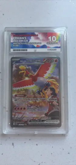 ACE Grading 10 Ethan's Ho-Oh ex SIR Destined Rivals 230/182 Pokemon TCG - Image 1