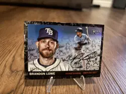 2025 Topps Chrome Platinum Brandon Lowe BLACK VIBRATIONS REFRACTOR 8/10 #194 - Image 1