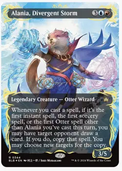 Alania, Divergent Storm (Borderless) (Raised Foil) Bloomburrow Foil - Image 1