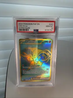 2024 Pokemon Paf EN-Paldean Fates Chi-YU EX Hyper Rare 241 PSA 10 🔥🔥 - Image 1