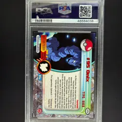 topps Pokemon TV Animation Series 2 Rainbow Holo Foil #95 Onix PSA 7 - Image 2