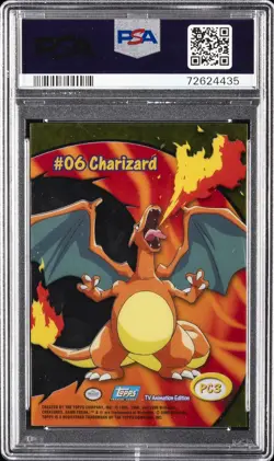 2000 TOPPS POKEMON TV ANIMATION CLEAR CARDS #PC3 CHARIZARD PSA 10 - Image 2