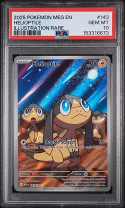 Pokemon TCG Mega Evolution Helioptile Illustration Rare Holo 143/132 - Image 1