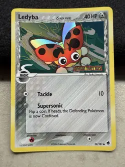 Pokemon TCG Ledyba 53/101 ex - Dragon Frontiers Holo Stamped. 2006 - Image 1