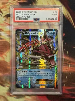 Pokemon 2016 XY Breakpoint #27 M Gyarados EX PSA 9 - Image 1