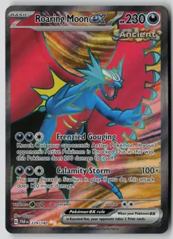 Roaring Moon ex 229/182 Ultra Rare Paradox Rift Pokemon Holo NM - Image 1