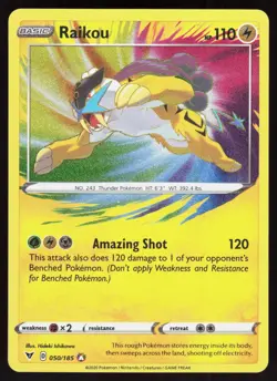 Vivid Voltage Raikou 050/185 Amazing Rare Pokemon Holo NM/M - Image 1