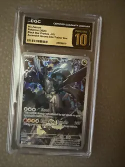 CGC 10 Pristine N's Zekrom 031 MEP Black Star Promo Pokemon Ascended Heroes ETB - Image 1