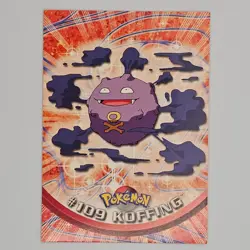 2000 Topps Pokemon #109 Koffing (TV Animation Series 2) Blue Logo Non Holo - Image 1