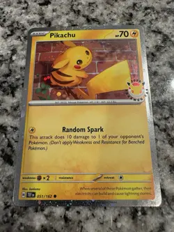 2026 Pokemon Day Pikachu Stamped Cosmos Holo Promo Card 051/162 - Image 1