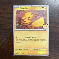 Pikachu 051 Pokemon Day 2026 - Anniv. Stamp NM (Cosmos Holo) (PSA10 Contender) - Image 1