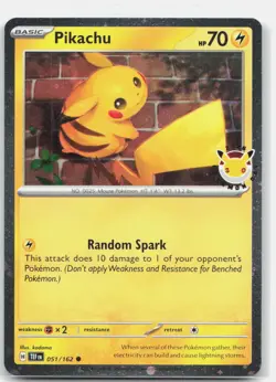 Pikachu (Pokemon Day 2026) 051/162 Holo Pokemon Near Mint - Image 1