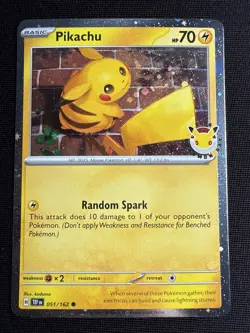 Pikachu 2026 Pokemon Day Holo Temporal Forces Pokemon Holo Swirl 051/162 - Image 1