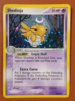 Shedinja 14/107 Rare Holo Deoxys Pokemon TCG Card Yukiko Baba LP MP - Image 1