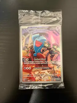 Pokemon TCG Destined Rivals Team Rockets Wobbuffet Promo Card 203 Sealed NM - Image 1