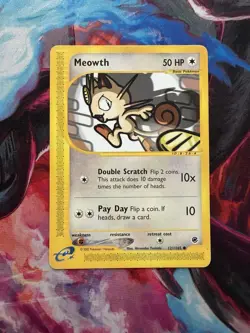 #2 Meowth 121/165 Expedition 2002 Vintage E-Series Pokemon Card - Image 1