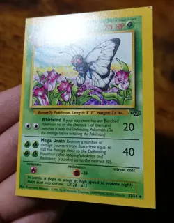 Butterfree 33/64 Square Cut Error Jungle Uncommon NFC Pokemon Card VLP^ - Image 3