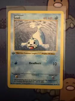 Pokemon Seel 41/102 1st Edition Shadowless Base Set Card Unplayed Near Mint - Image 1