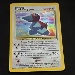 Pokemon TCG English Cool Porygon Holo Black Star Promo #15 WOTC - Image 1