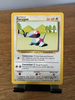 Pokemon TCG - Porygon || 39/102 || Base Set Unlimited || 1999 || Lightly Played - Image 1