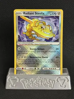 Radiant Steelix 124/196 Pokemon Sword & Shield Lost Origin Radiant Rare Holo - Image 1