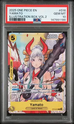 2025 ONE PIECE PROMOS ILLUSTRATION BOX VOL.2 #016 YAMATO PSA 10 - Image 1