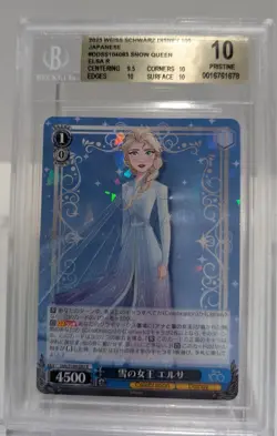 2023 Weiss Schwarz Disney 100 Elsa Snow Queen BGS 10 Cracked Ice Foil - Image 1