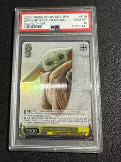 2023 WEISS SCHWARZ DISNEY 100 STAR WARS GROGU PSA 10 S104-014S SR #014 JAPANESE - Image 1
